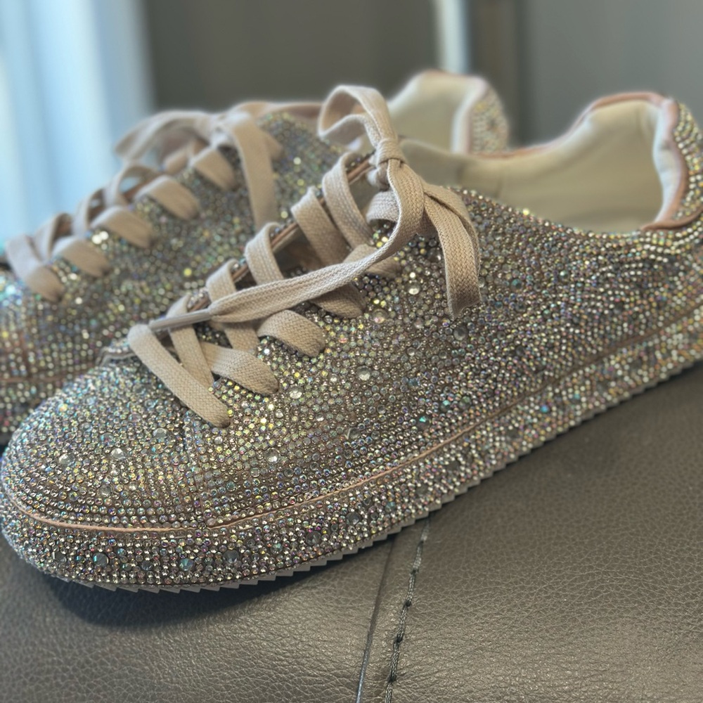Matisse Glitter Sneakers - Silver and Tan